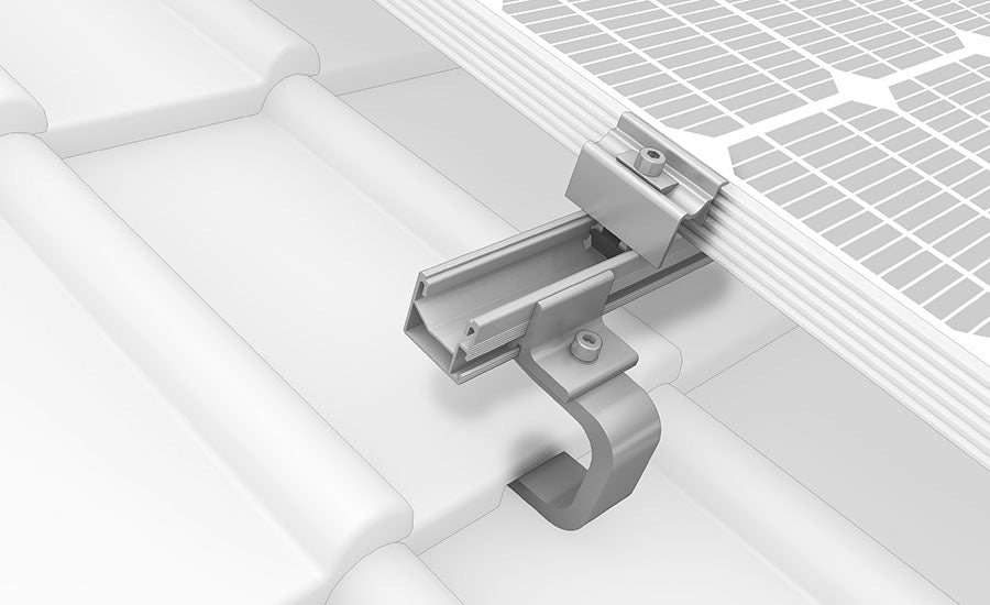 K2 Systems Montageset für 13 Module - Ziegeldach / Quermontage